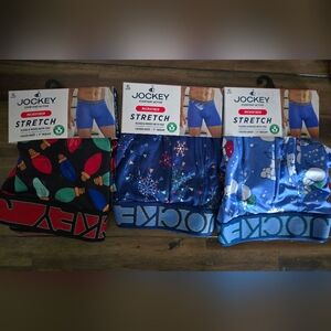 Mens XL Jockey Boxer Briefs Mircofiber Holiday Themed NWT